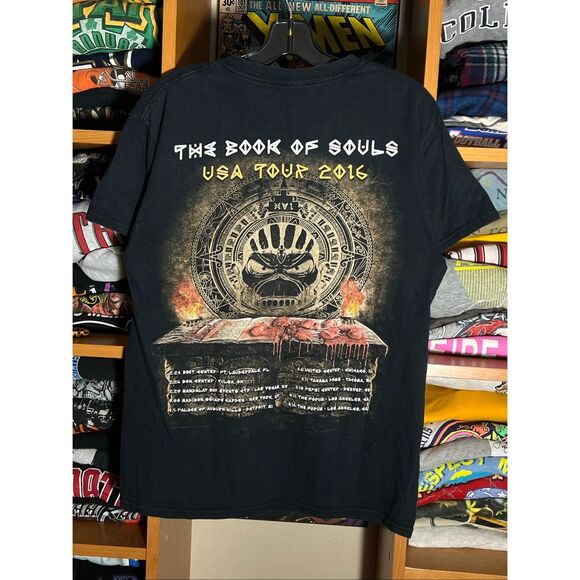 Iron Maiden Book Of Souls 2016 Tour Double Sided Band Tee - Picture 4 of 5
